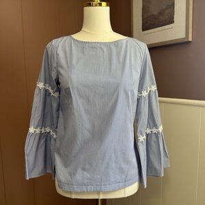 Nanette Lepore Floral Embroidered Peasant Top